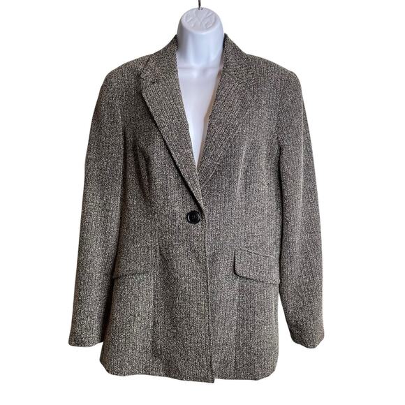 Coldwater Creek Jackets & Blazers - Coldwater Creek Gray Flecked Tweed Blazer Size 14 Old Money Career Academia